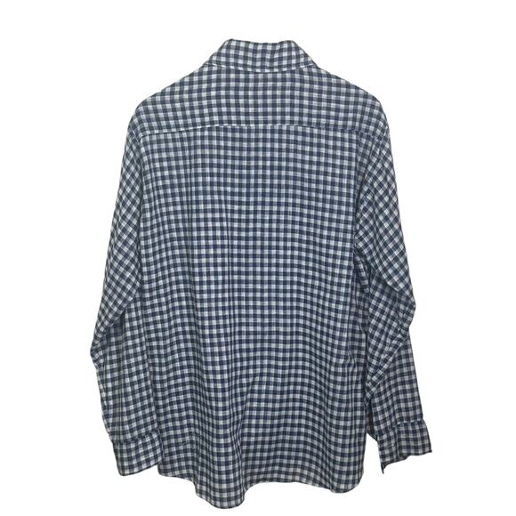 Vtg Donlin Tapered 'n Tails Permanent Press Size Large Dagger Collar Blue Shirt - Picture 5 of 7